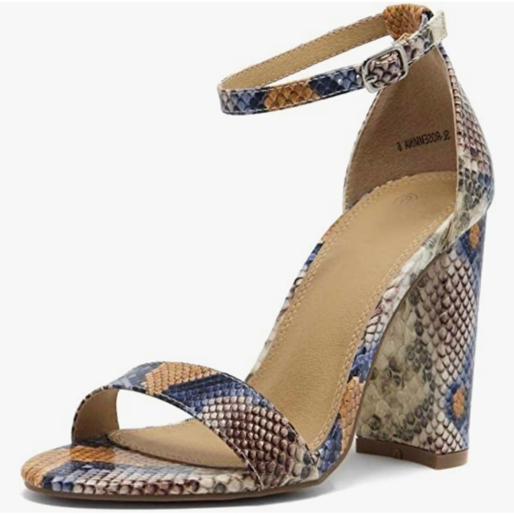 Blue/Brown snakeskin Heels